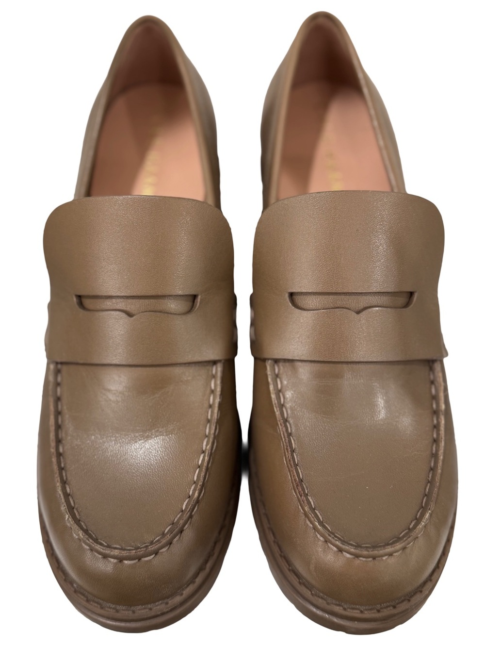 Cole Haan Grand 360 Women's Taupe Leather Penny Loafers, size 7B